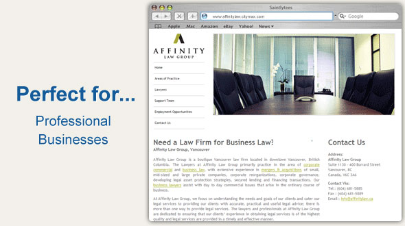 Sample website for law firm